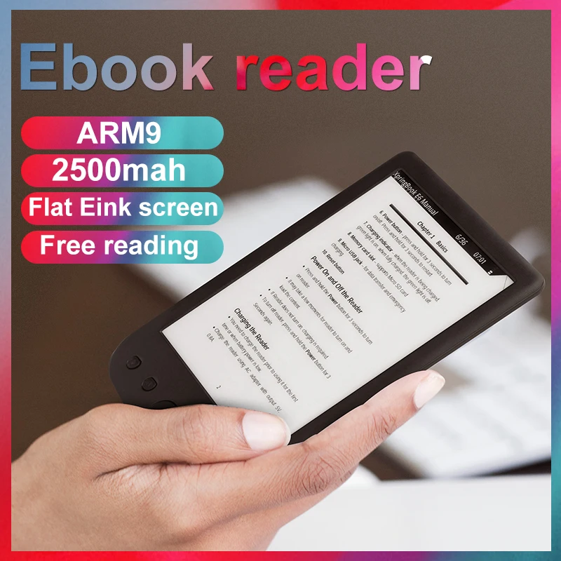 Фото Электронная книга с экраном E-ink диагональю 6 дюймов, с поддержкой TF-карты, разрешение 2500x60, электронная книга со встроенной батареей мАч №5