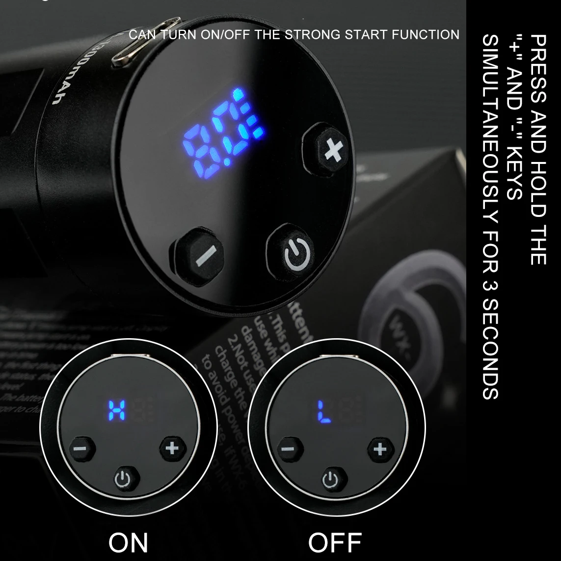 Портативный беспроводной блок питания Mini Tattoo перезаряжаемый адаптер RCA/DC для