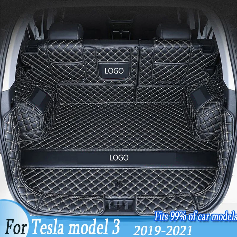 Кожаные Коврики для багажника Tesla model 3 2019 2020 2021