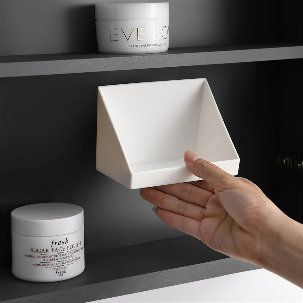 

Inclined Storage Rack Wall-mounted 2023 Storage Box Pp Layered Storage Storage Mirror Cabinet Organization Storage Household