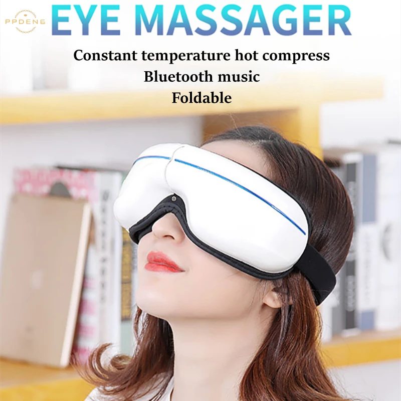 

Eye Massager Electric Airbag Vibration Heating Eye Massage Instrument with Bluetooth Functio Fatigue Relieve For Sleeping