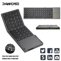 mini folding keyboard touchpad bluetooth compatible 3 0 foldable wireless keypad for windowsandroidios tablet ipad phone