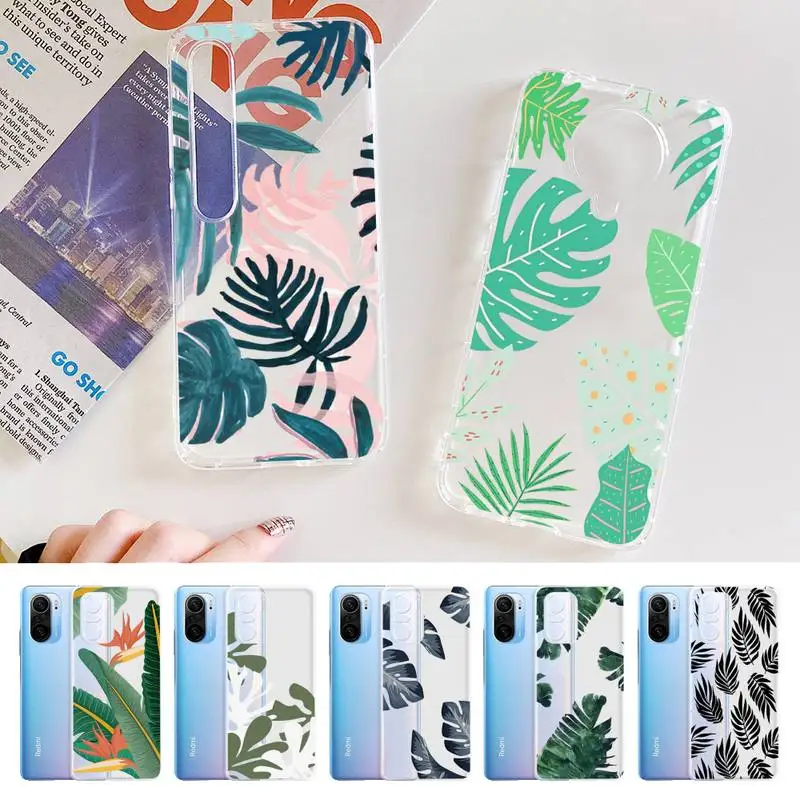

FHNBLJ Foliage Tree Leaves Phone Case for Samsung S20 S10 lite S21 plus for Redmi Note8 9pro for Huawei P20 Clear Case
