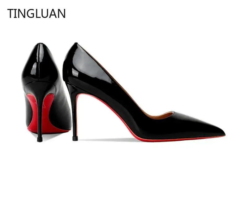 

Женские туфли на высоком каблуке 8-12 см, с острым носком