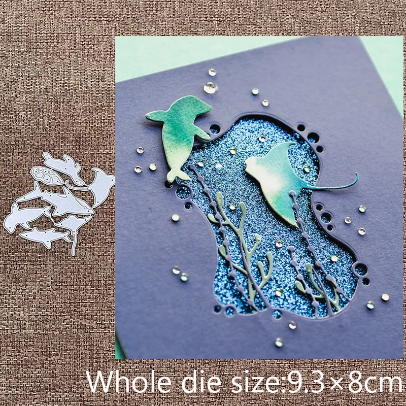 

Металлический трафарет XLDesign, форма для резки черепахи, акулы, украшение для скрапбукинга, высечки для альбома, бумаги, тиснения для рукоделия