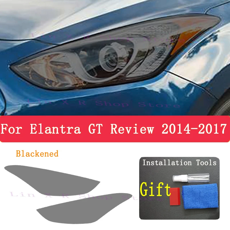 Для HYUNDAI ELANTRA GT Review 2017 внешняя фара автомобиля защита от царапин передняя лампа