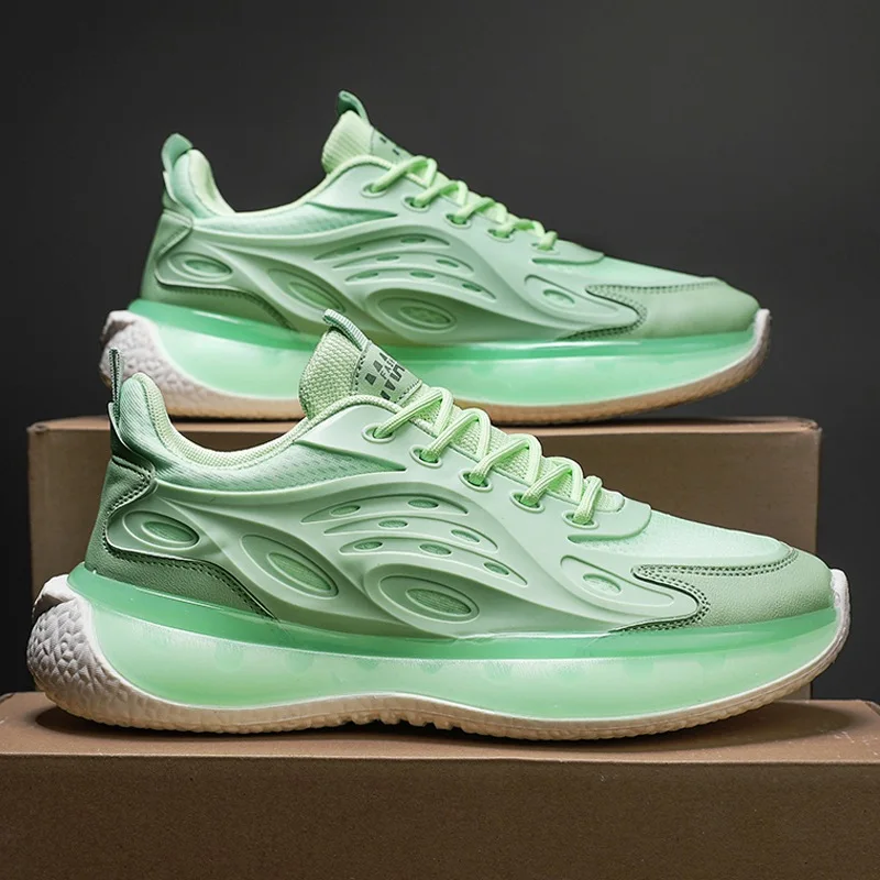 Mesh Daddy Men's Shoes Breathable All Air Sole Heightening Sneakers Autumn New Men's Sports Casual Running Shoes