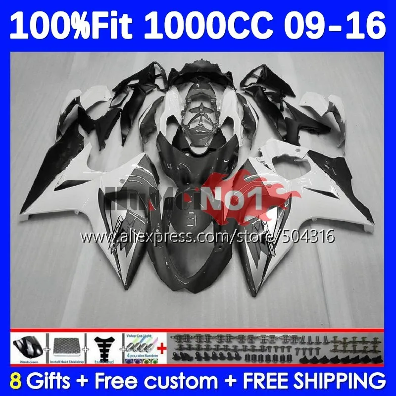 

Корпус инжектора для SUZUKI GSXR-1000 белый серый GSX-R1000 GSXR 1000 K9 23No.139 GSXR1000 2009 2010 2011 2012 13 14 15 16 обтекатель