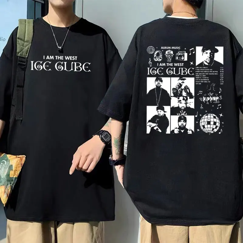 

Hip Hop Rapper I Am The West Ice Cube Graphic T Shirt Men Oversized Tshirt Men's Fashion Short Sleeve Male 100% Cotton T-shirts