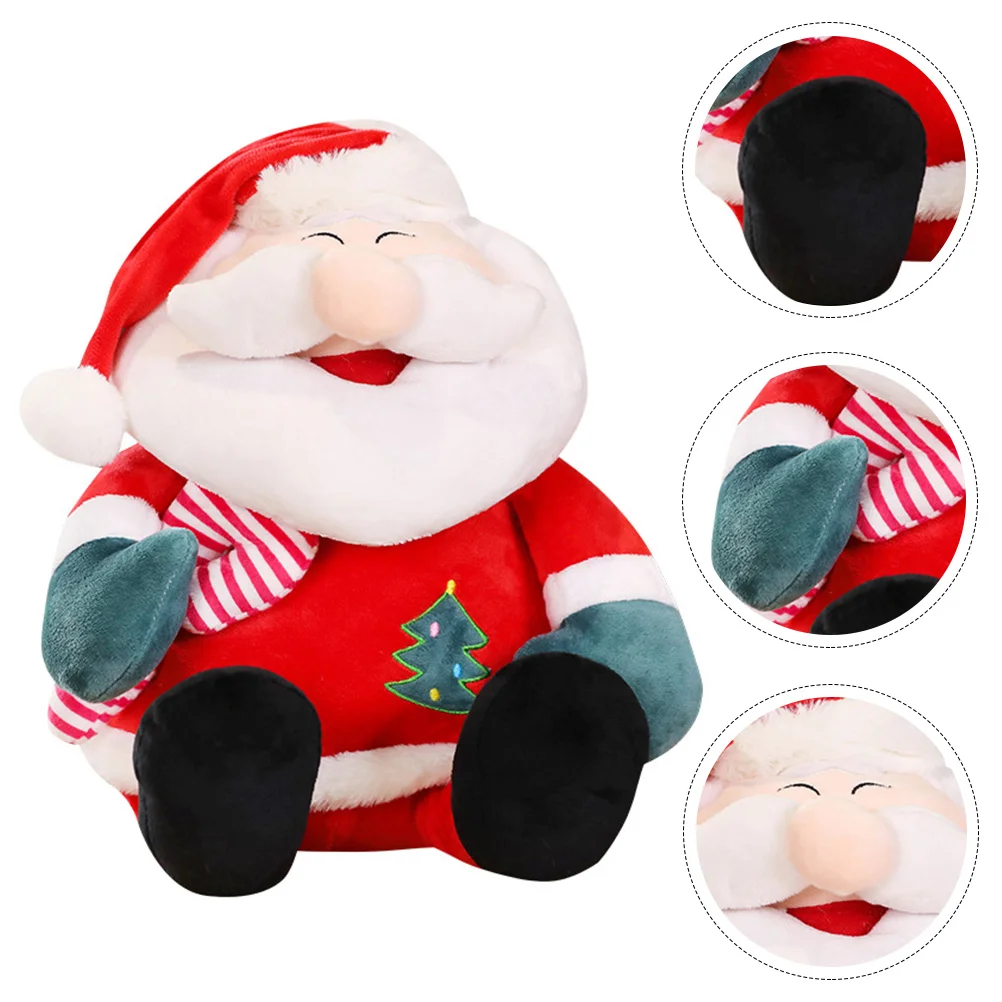 

Santa Christmas Toy Plush Stuffed Dogs Kids Clause Dinner Table Decor Toys