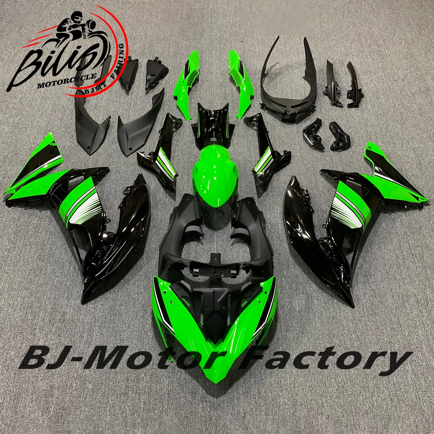 

Комплект обтекателя мотоцикла подходит для Kawasaki Ninja 650 17-19 лет EX650 ER6F 2017 2018 2019, обтекатель, черный, зеленый