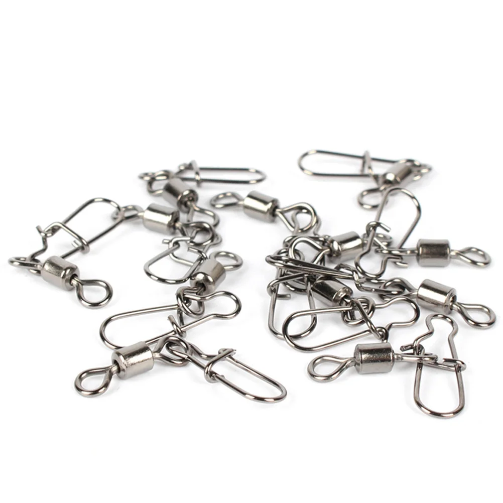 

40 PCS Fishing Connector Snap Swivel Fishing Linker Pin Metal Swivel Connector Fishing Hook Connector