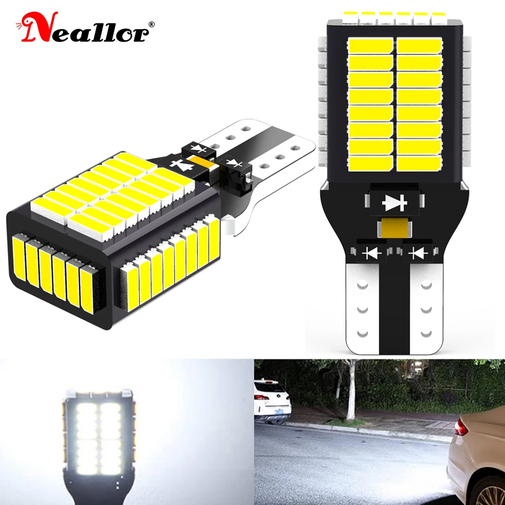 

2PCS T15 W16W LED Canbus No Error Bulbs 4014 SMD Back Up Reverse Light 921 912 Bulb Car Reversing Lamp Xenon 6000K White Diode