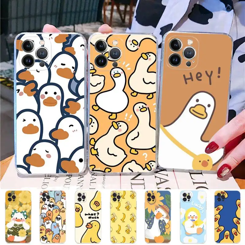 

duck Phone Case Silicone Soft for iphone 14 13 12 11 Pro Mini XS MAX 8 7 6 Plus X XS XR Cover