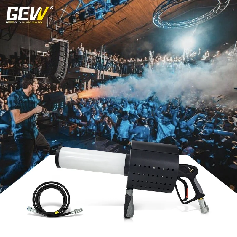 

GEVV DJ Equipment LED CO2 Confetti Hand Jet Gun Shooter Cannon for Party Disco Nightclub