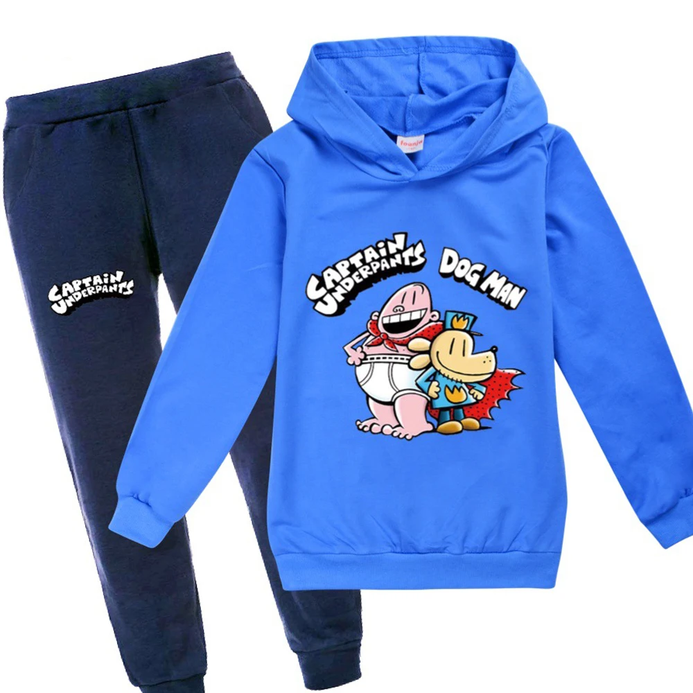 

Captain Underpants dogman Clothing Sets Children Fashion Hoodies And Pant Set Kids Clothing Spring Autumn Sports Suit Tracksuit