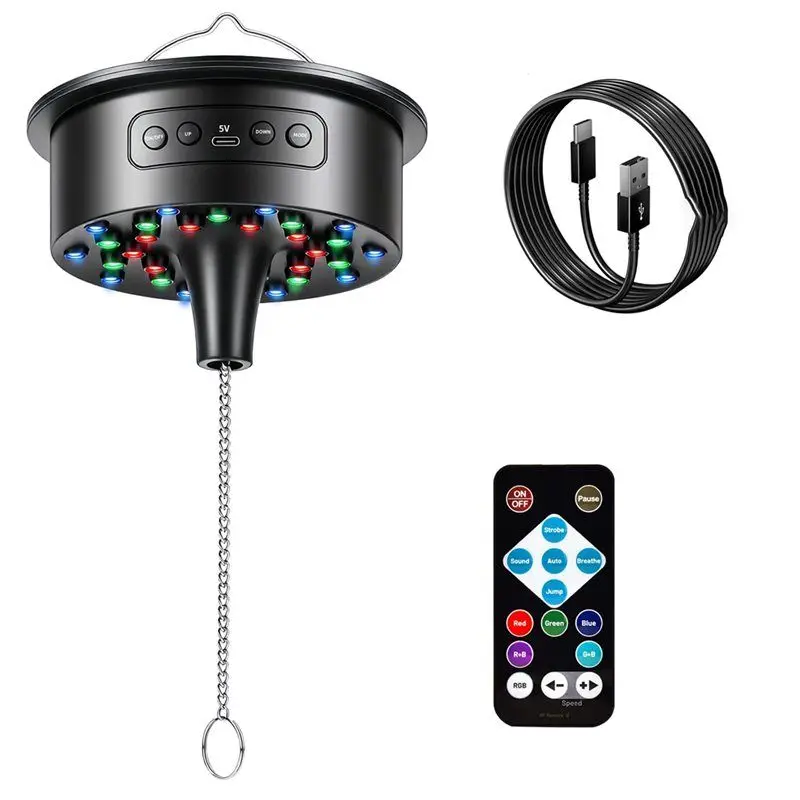 

BMBY-Disco Ball Motor с дистанционным управлением и 30 яркими светодиодными фонарями RGB — идеально подходит для DJ-вечеринок, домашних групп, кемпинга, рождественских Weddi