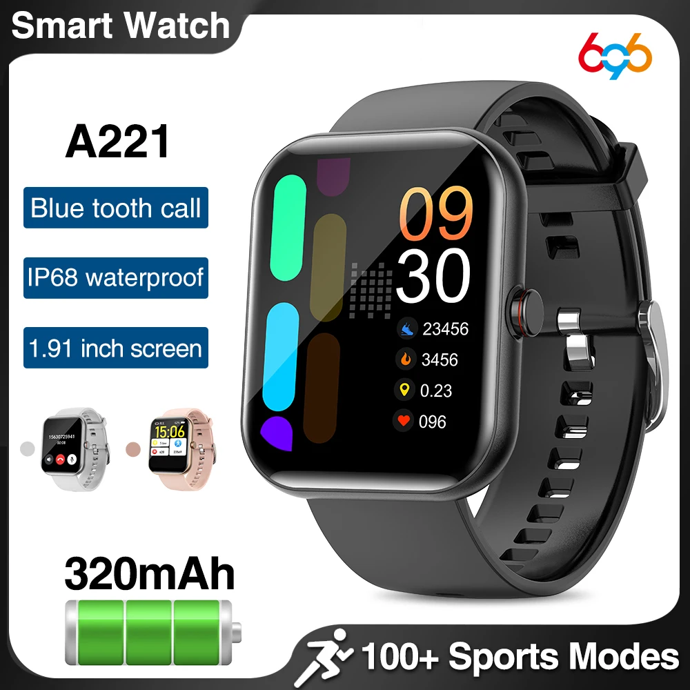

Blue Tooth Call Smartwatch Men Health Monitoring SOS Waterproof Voice Assistant Smart Watches Women 1.91 Inch Sports Smart Alert