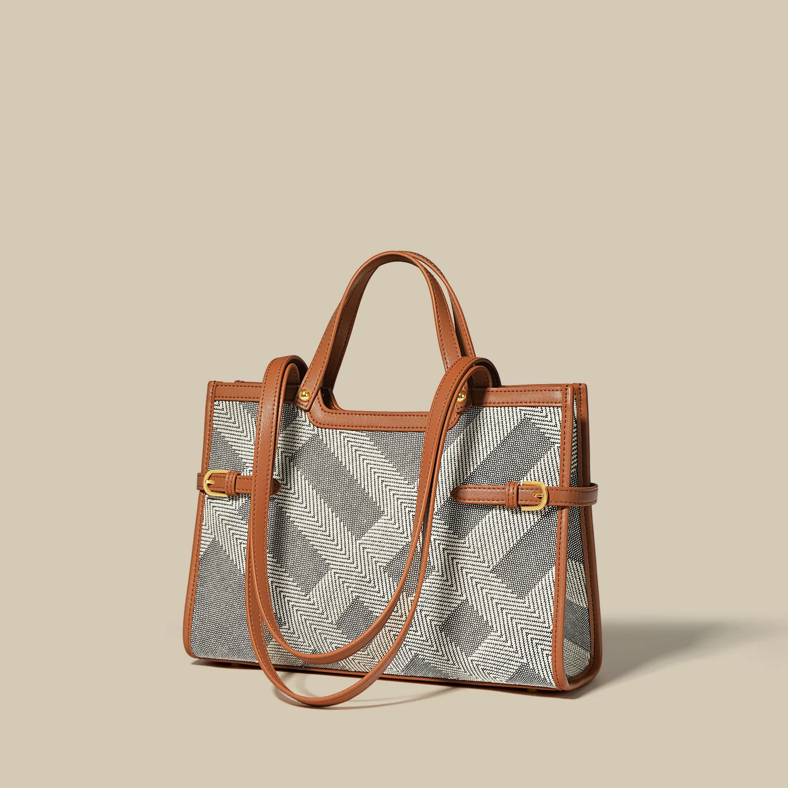 Large Capacity canvas genuine leather tote bag handbags for women 2022 designer luxury Hasp shoulder bags Fashionable hand bag