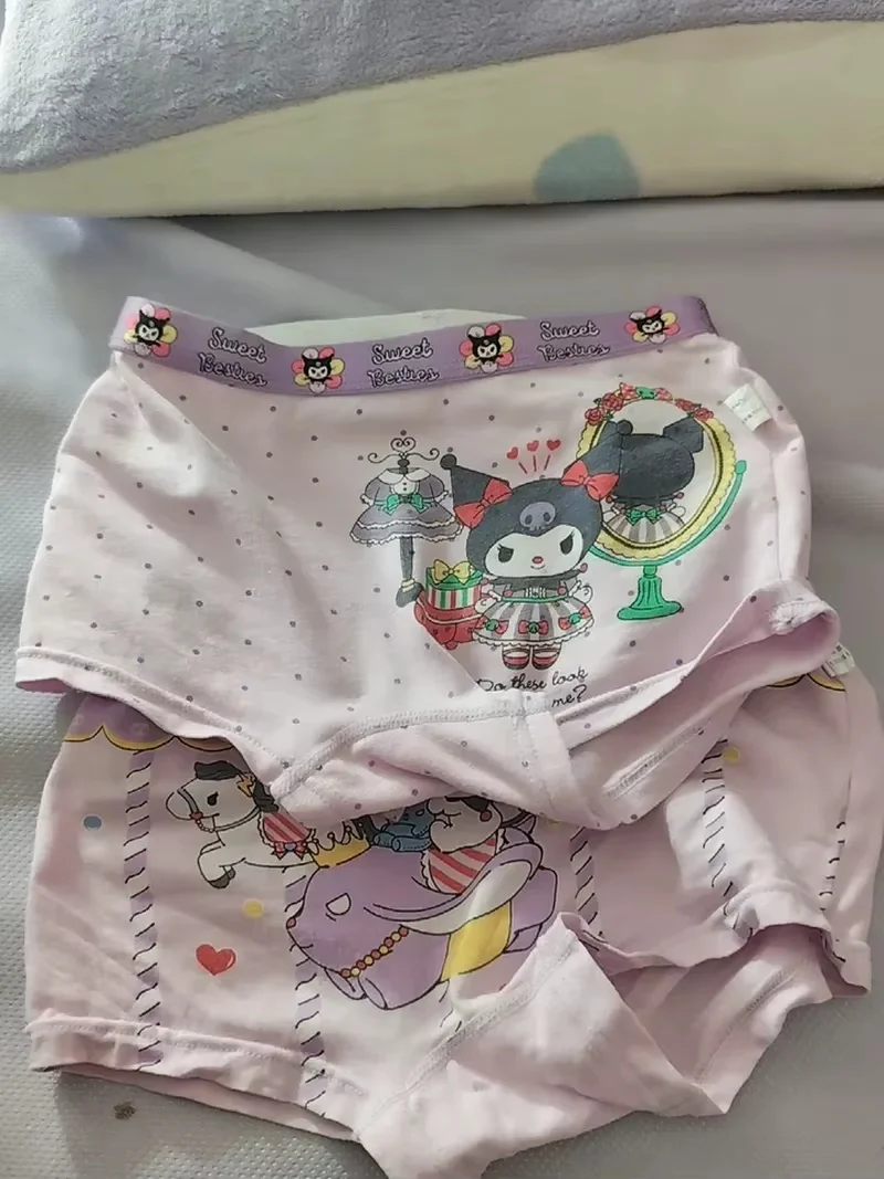 Sanrio Kuromi Melody Child Boy Panties Women'S Briefs Underwear Children'S Boxer Girl Shorts Boxed Gifts