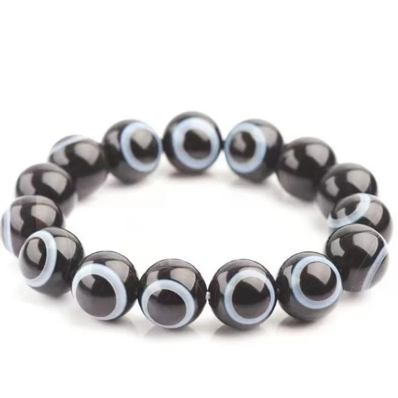 Модный Универсальный агатовый браслет с шелковым покрытием для мужчин и женщин