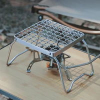 Z50 Multifunctional Folding Campfire Grill Portable Stainless Steel Camping Grill Grate Gas Stove Stand Outdoor Wood Stove Stand