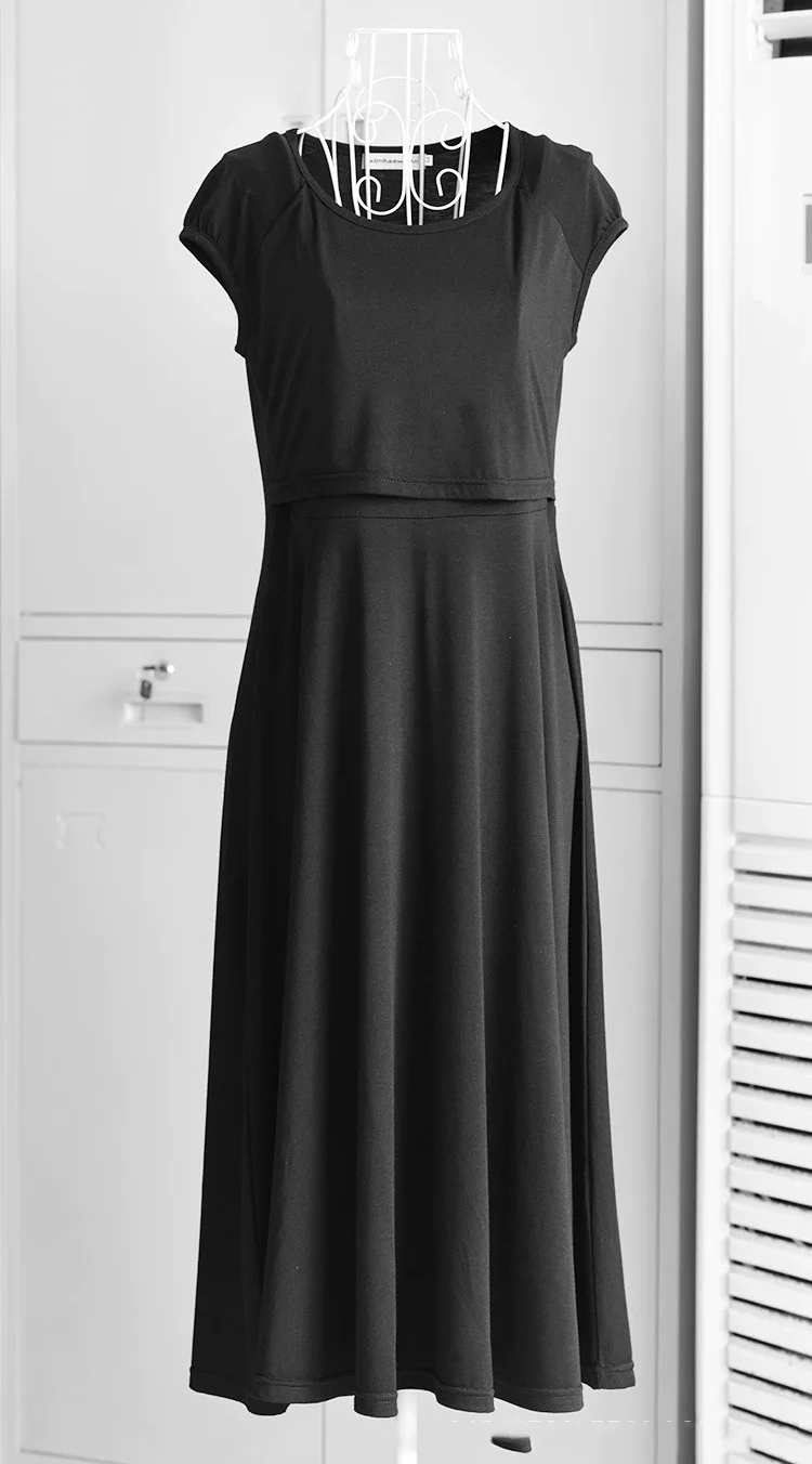 

2022 New Maternity Dress Short Sleeve GRAY22