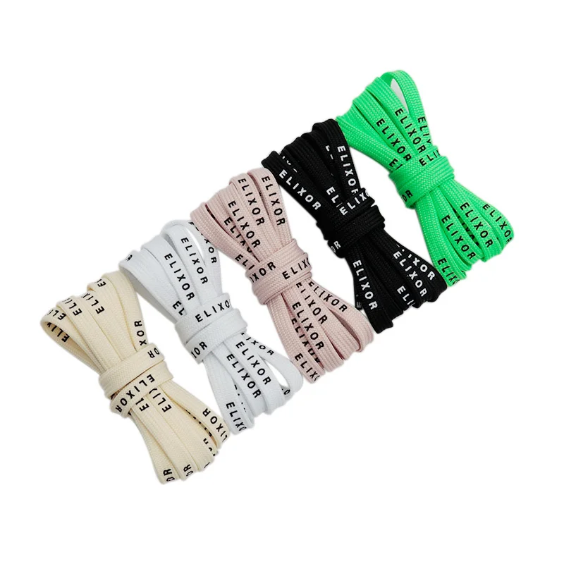 

Weiou красивые кружева 7 мм «ELIXOR» черные буквы шелкотрафаретная печать холст струны с модным принтом мигающие предотвращающие выцветание кор...