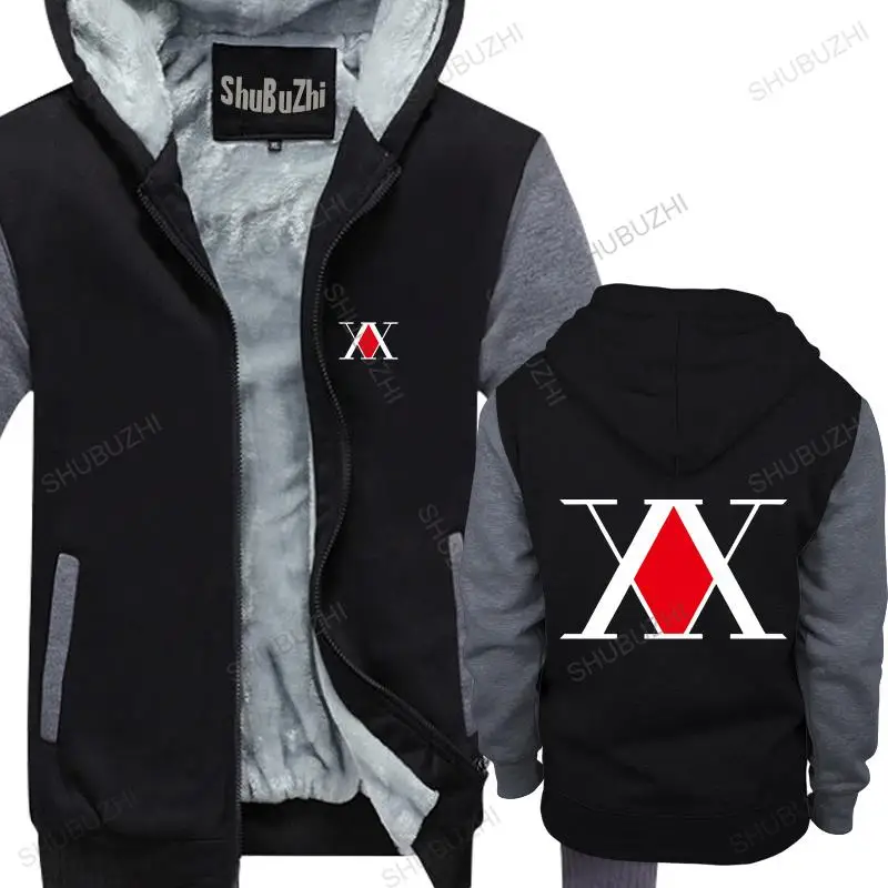 

warm coat men fleece hoody Hunter x Hunter HxH Anime Manga men winter sweatshirt drop shipping thick jacket male coat