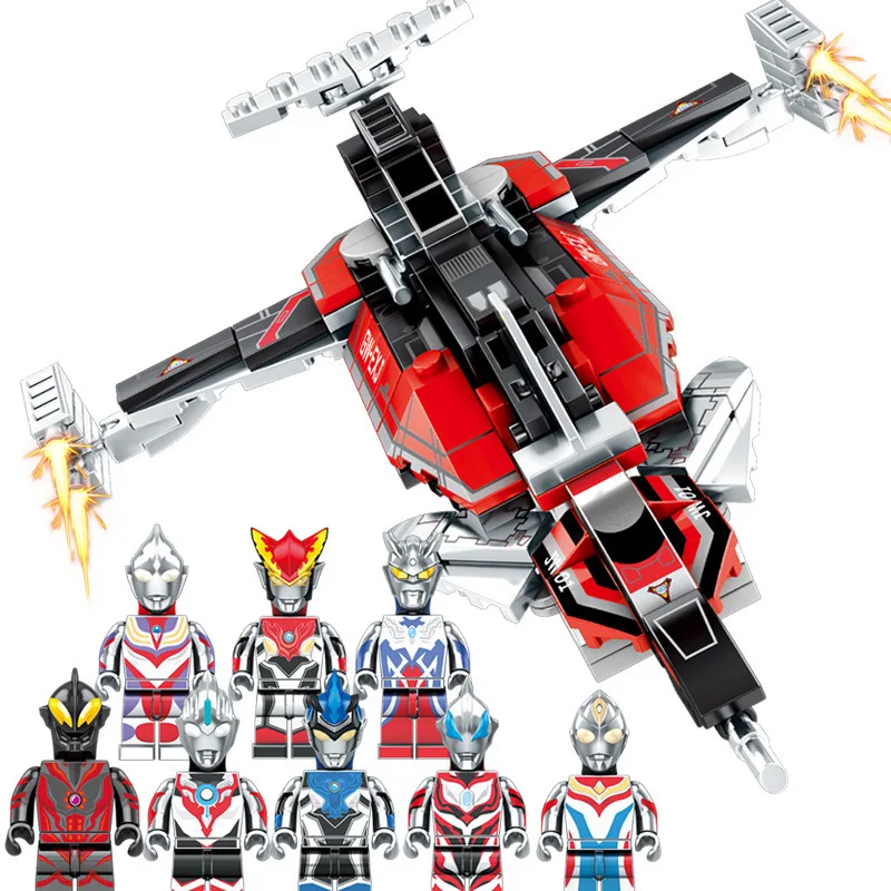 

5cm Ultraman UltraSeven Ace Zoffy Taro Belial Mini Doll Action Figure Building Block Brick Toy For Boy Gifts