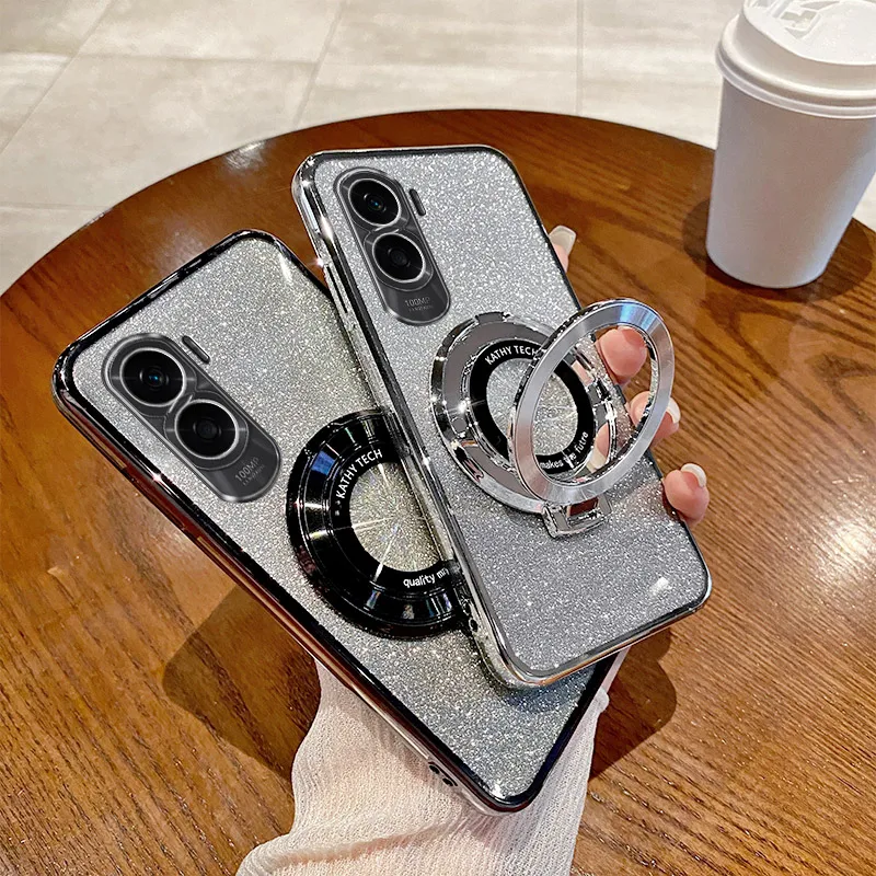 Чехол для Honor 90 Lite гальваническое покрытие Мягкая Блестящая задняя крышка