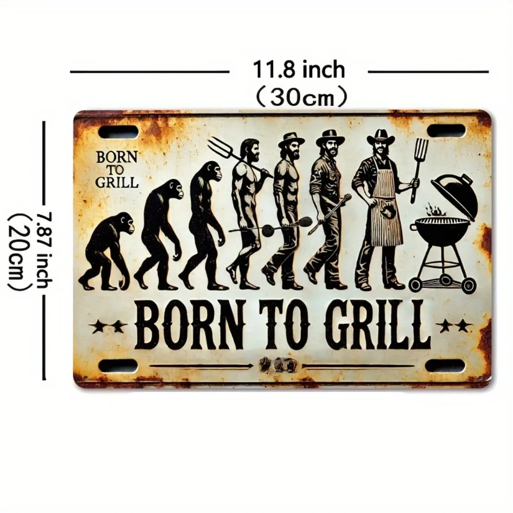 

Металлическая табличка CIFBUY Born to BBQ
