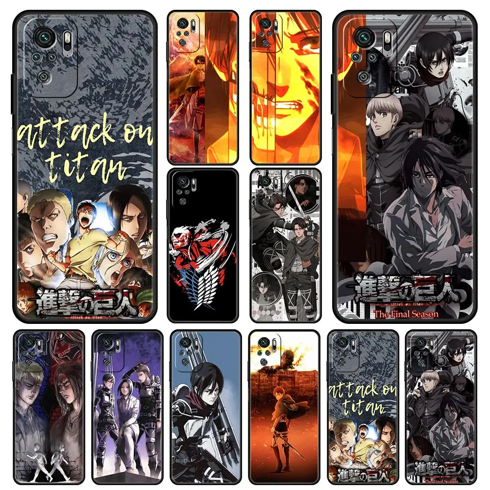 

Cover Case for Xiaomi 11T 12 12Pro 12X Redmi 7 8 9 10 7A 8A 9A 10A 9C 10C K40 K50 Pro Plus Coque Shingeki no Kyojin Eren Yeager