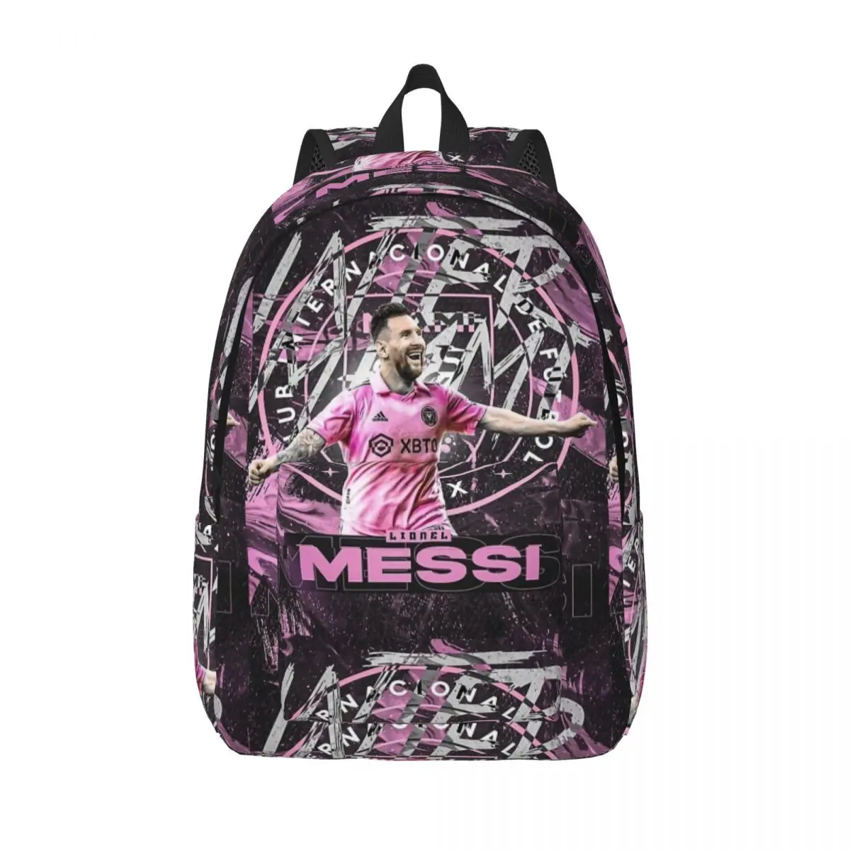 Goat GOAT Soccer Messied Backpack Elementary High College School Student Football Argentina Leo Bookbag Men Women Daypack Sports