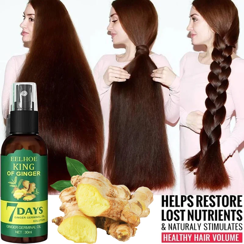 

Ginger Hair Growth Spray Natural Anti Hair Loss Treatment Massage Scalp Strengthening Hair Loss Prevention Repair Nourish Liquid