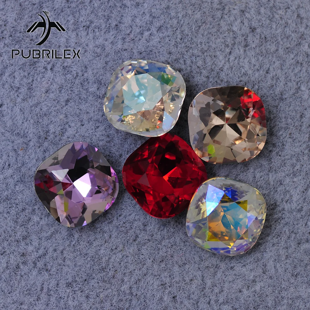 Pubrilex стеклянные стразы 50 шт. уникальные цвета для DIY дизайн ногтей кристаллы