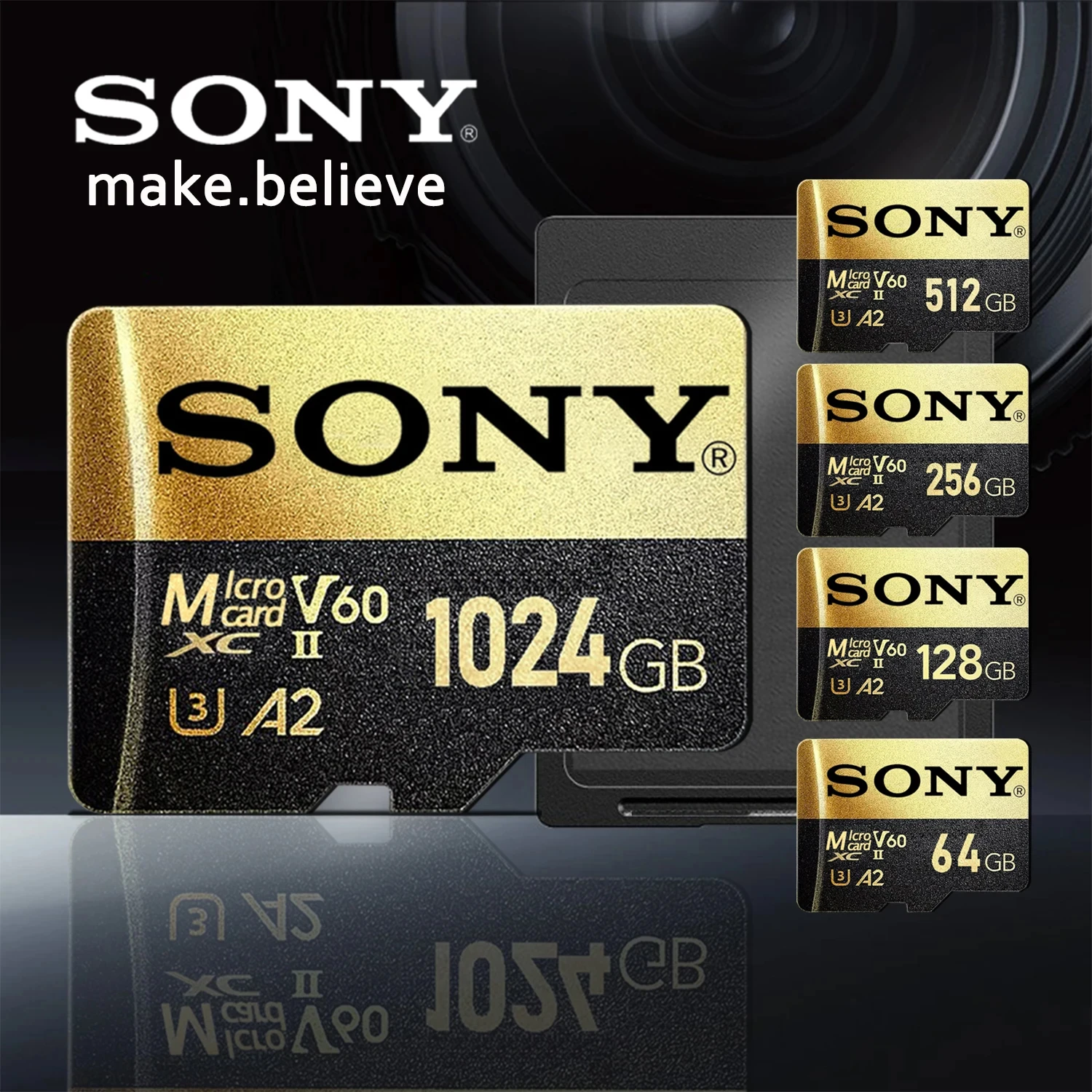 Карта памяти Sony TF SD Card 1 ТБ Высокоскоростная микро 128 ГБ 512 256 A2 U3 V30 флэш-карты для