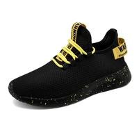 yeddamavis black mesh shoes men casual shoes non slip male men shoes breathable lace up sneakers lightweight tenis running shoes