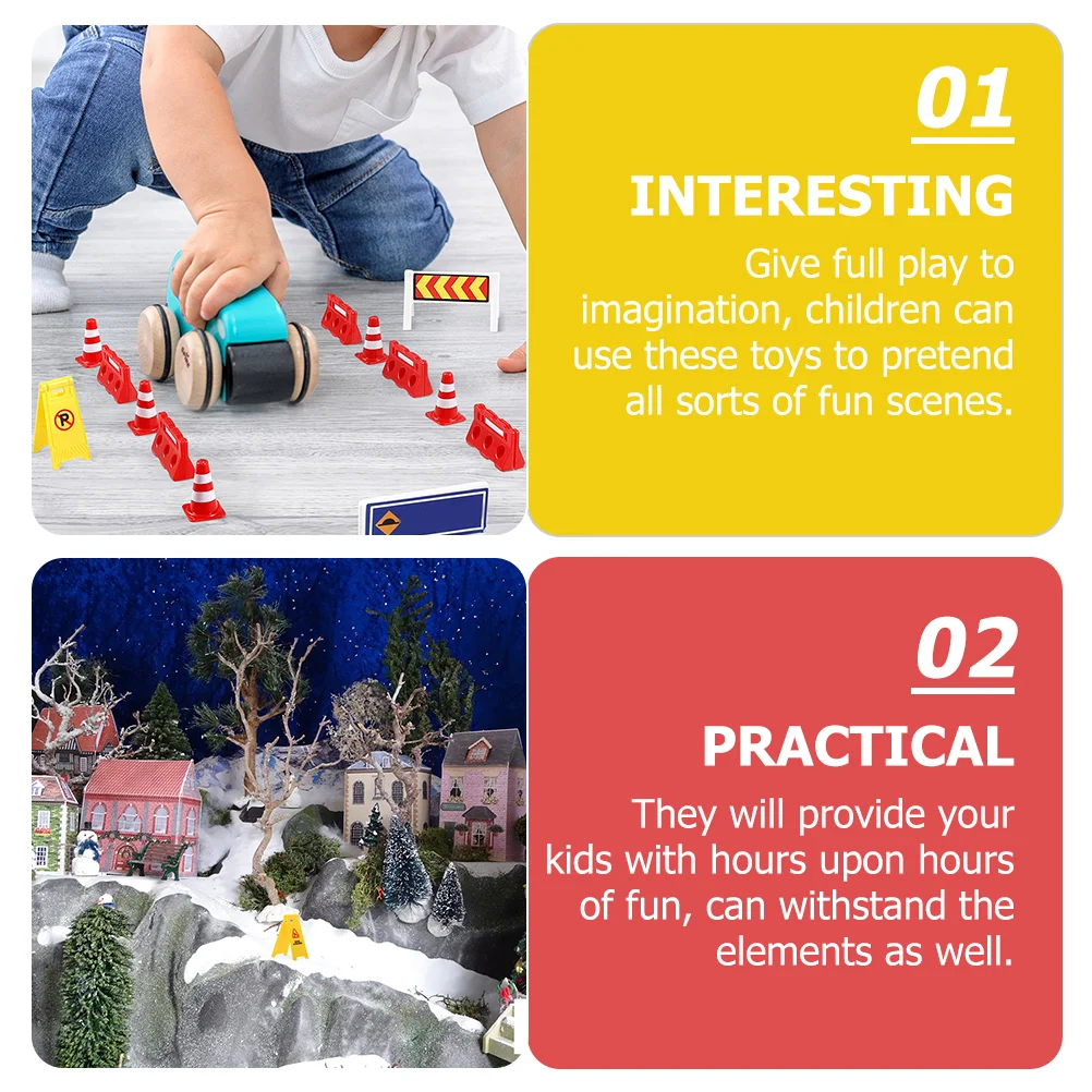 25 шт. обучающие познавательные игрушки дорожные знаки для детей уличный игровой