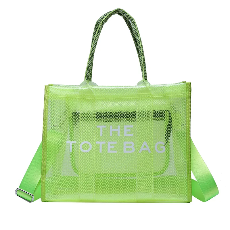 

Новинка 2023, модная женская сумка через плечо, прозрачная вместительная сумка-желе из ПВХ, сумка-тоут через плечо, модная сумка