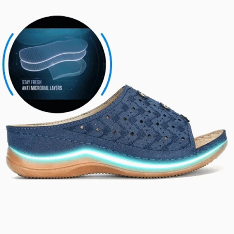 Casual Soft Big Toe Foot Slippers Comfortable Women Summer Sandals Non-slip Platform Flat Slipper Ladies Corrector Walking Shoes