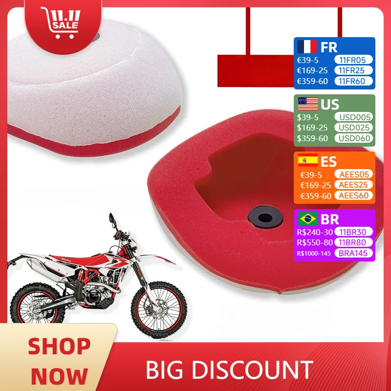 Пенный воздушный фильтр JSRAOIMG для BETA 125RR 250RR 300RR 350RR 390RR 400RR 430RR 450RR 480RR 498RR 390RS 430RS 500RS
