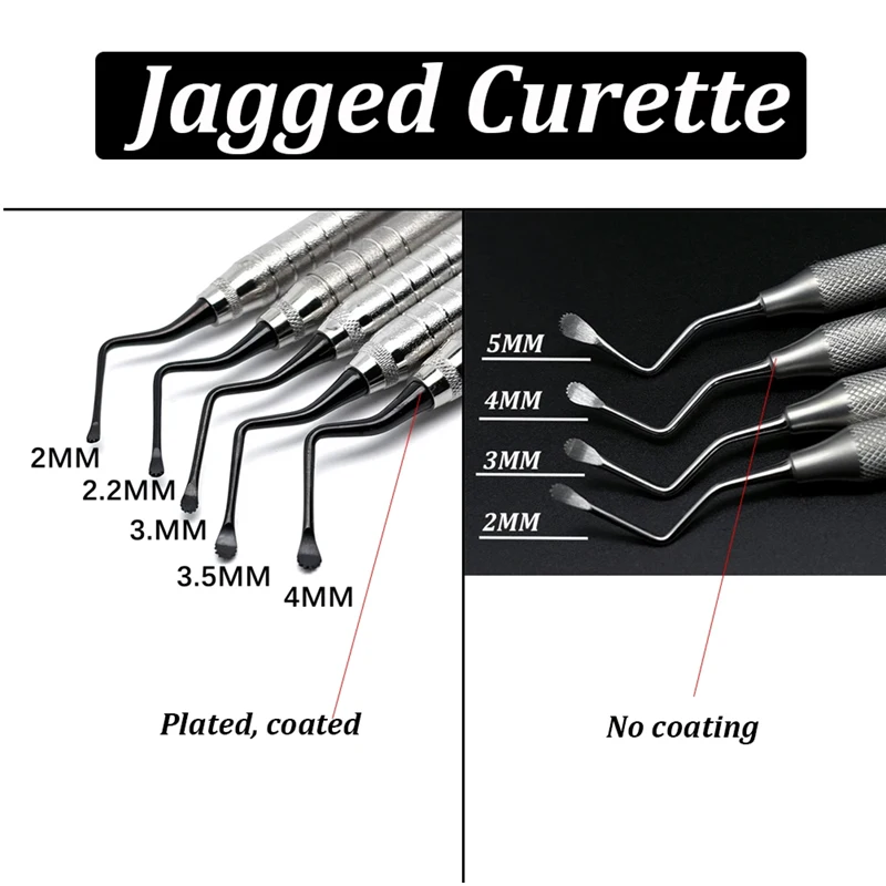 Фото Набор кюреток Gracey Dental Scaler - профессиональные кюреты с пародонтальными костями для чистки зубов, удаления зубного камня, стоматологические инструменты №4