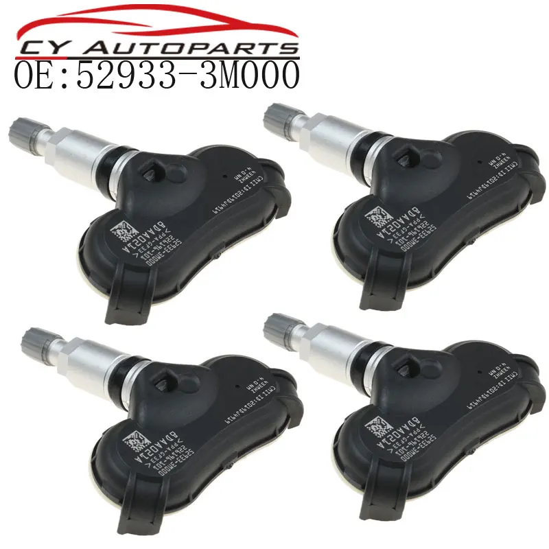 Датчик давления в шинах YAOPEI, система контроля давления в шинах, 4 шт., OEM, 52933-3M000 529333M000 для Hyundai Kia