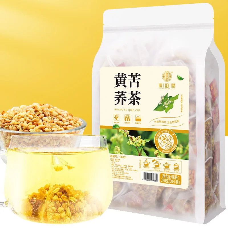 

Желтый тартарный гречневый чай 250 г/50 пакетов, маленький пакет для отеля, специальные Благовония из пшеницы далианшань