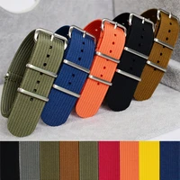 new ribbed nato strap 20mm 22mm nylon watch straps braid ballistic fabric watchband accessories for military watch band