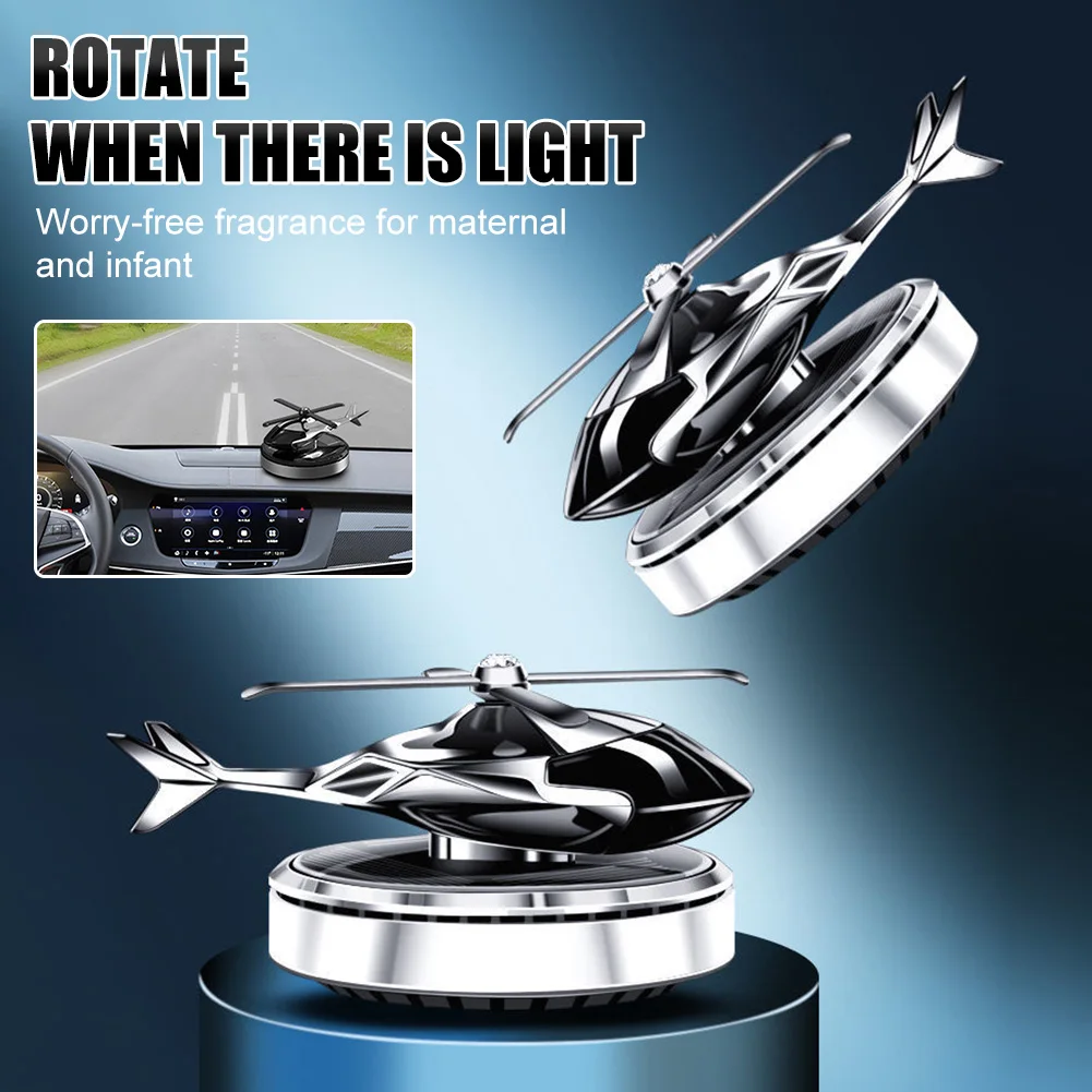 

Car Air Freshener Solar Powered Aircraft Perfume Aroma Diffuser Rotating Propeller Dashboard Fragrant Car Interior Accessories