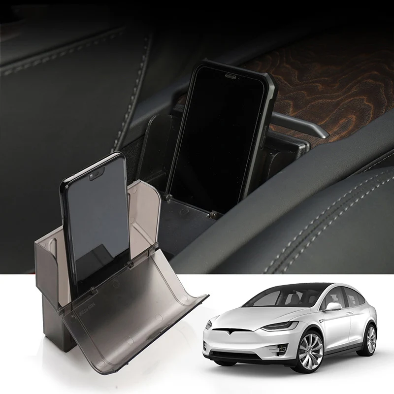 

Used for Tesla Model 3 car handrail box storage container transparent hidden bracket replacement accessories storage organizer