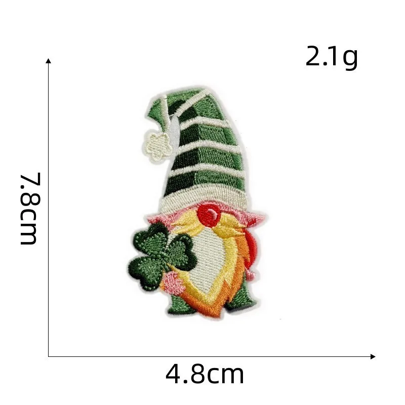 Эмблема ирландского карнавала ко Дню Св. Патрика для одежды вышивка утюгом