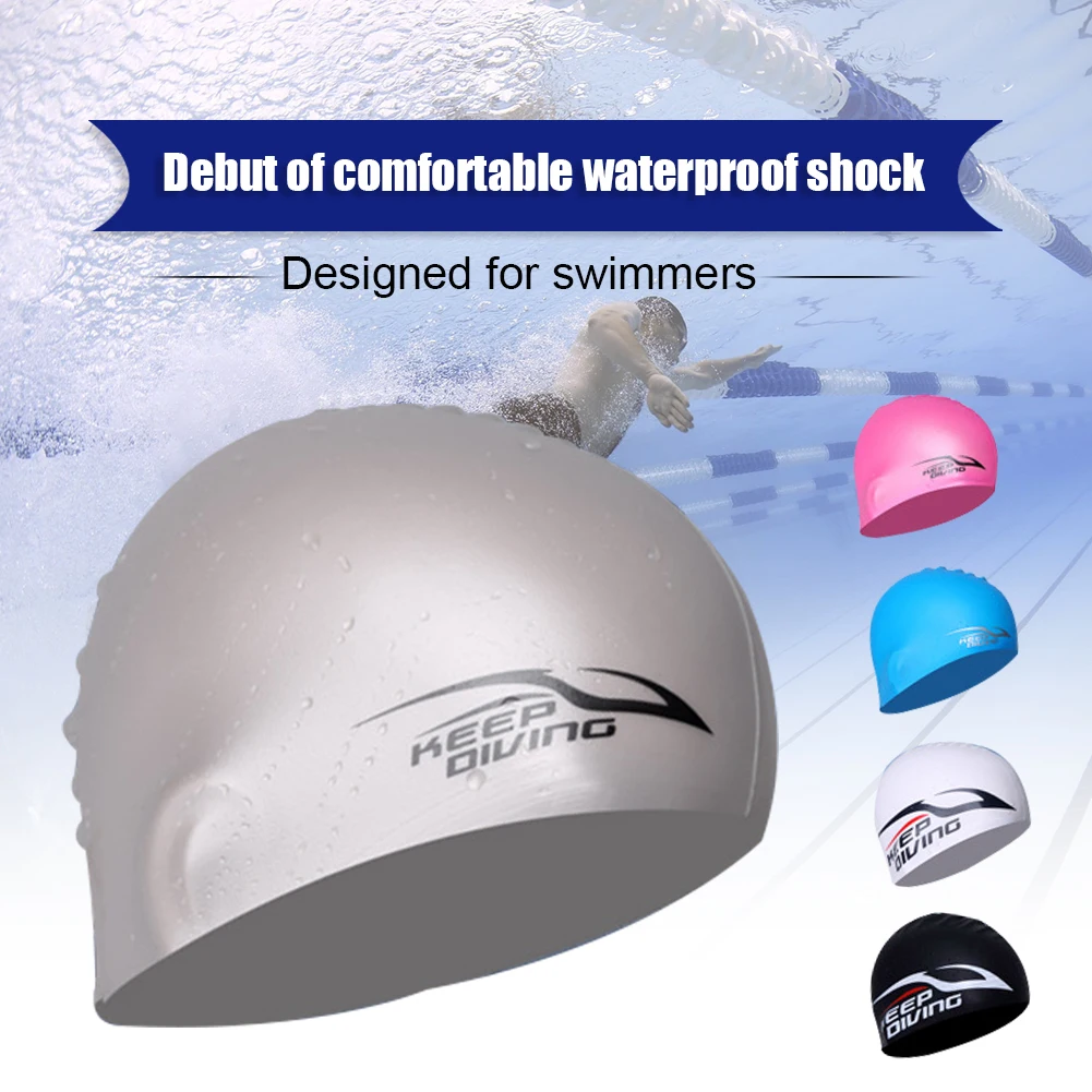 

Swim Caps Silicone Swimming Caps for Men and Women 3D Ergonomic Shape